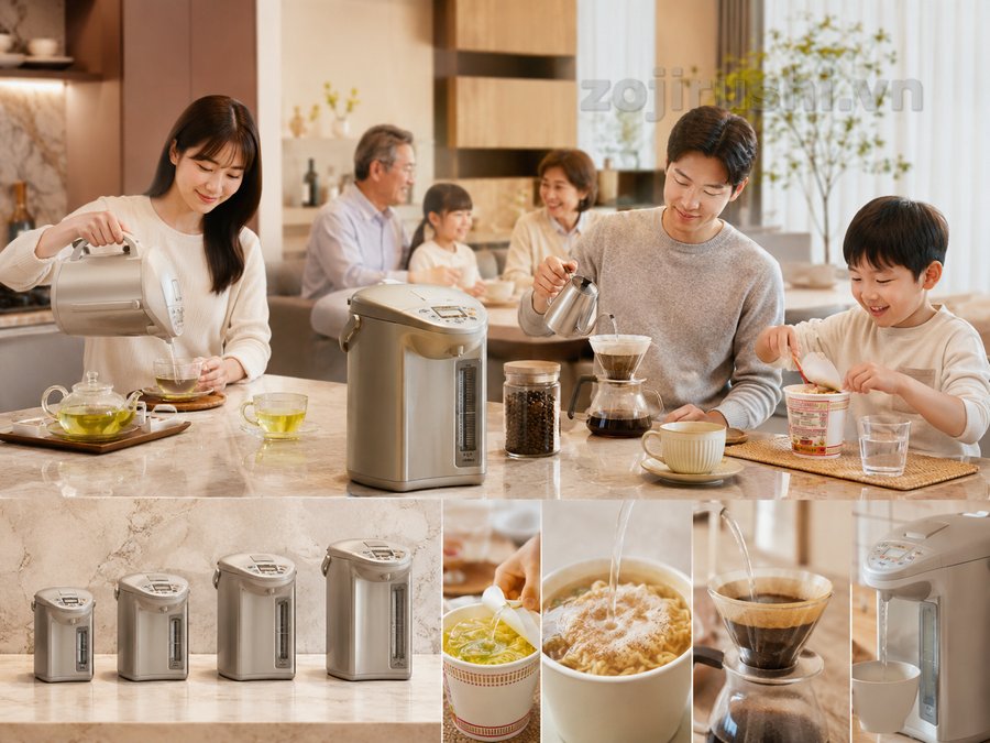 Cách chọn bình thủy điện Zojirushi theo dung tích và nhu cầu sử dụng 1 Cách chọn bình thủy điện Zojirushi theo dung tích và nhu cầu sử dụng